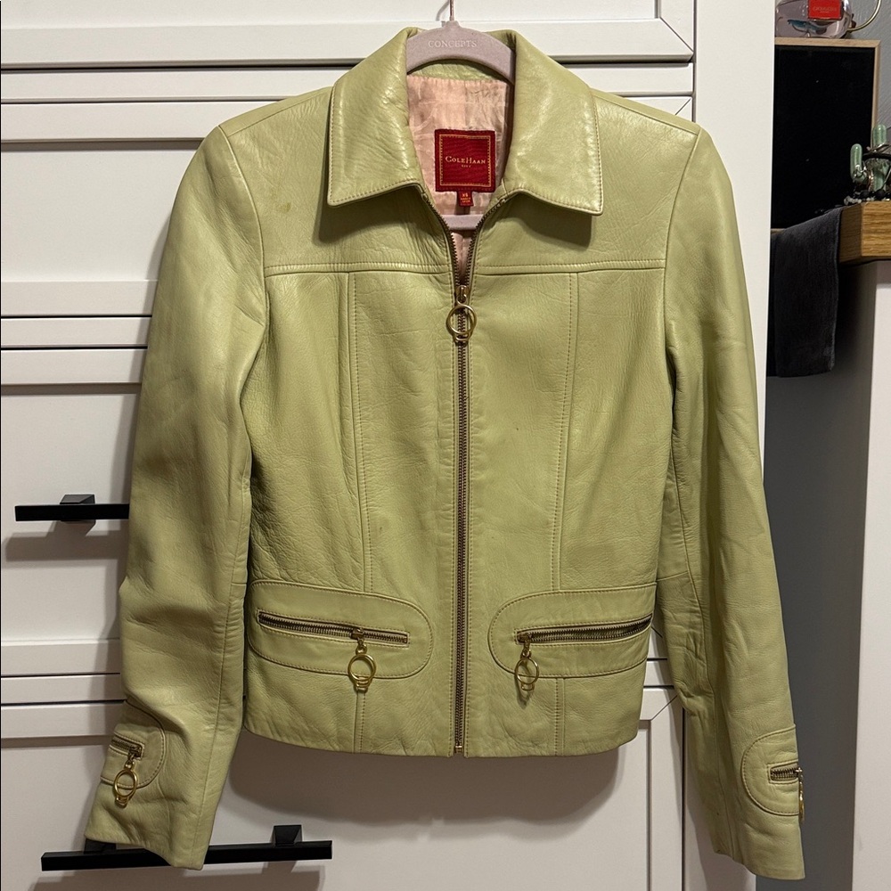 Cole Haan Pastel Leather Jacket for Women